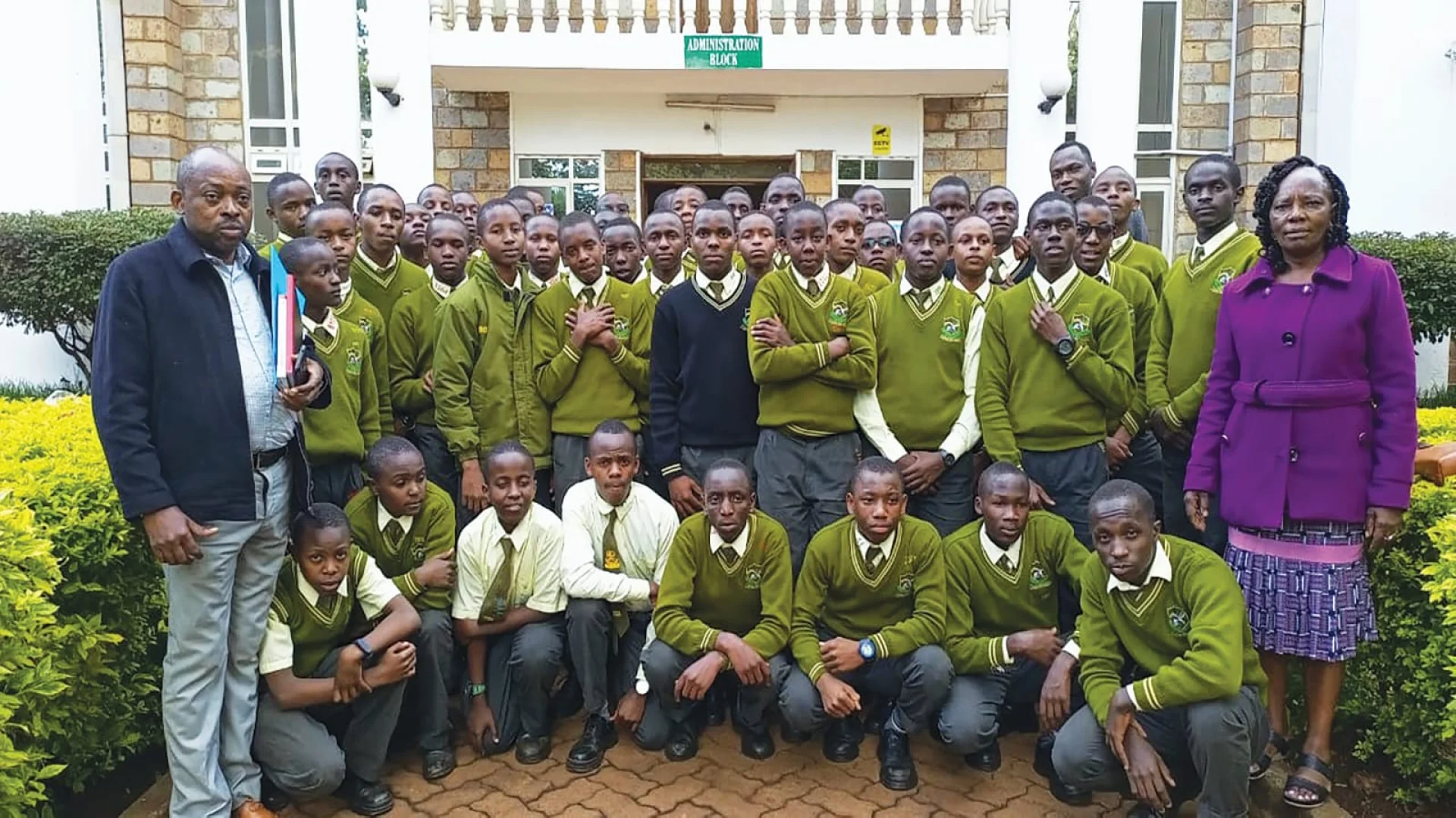 Students participating in various club activities at Githiga High School
